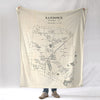 Sandown NH Antique Map c. 1892 Hurds Map Blanket