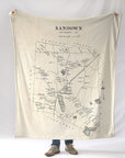 Sandown NH Antique Map c. 1892 Hurds Map Blanket