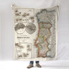 Portugal Antique Map Blanket