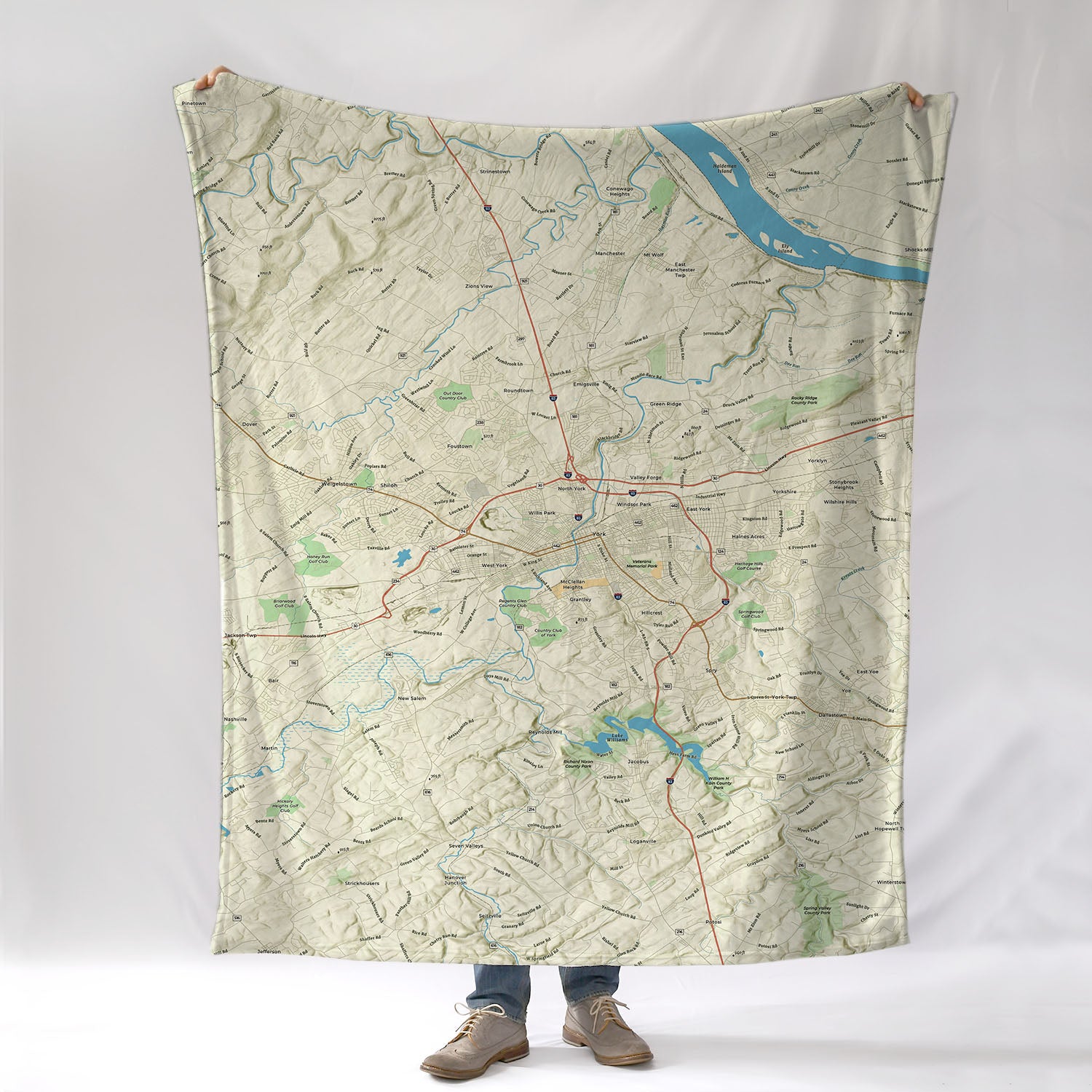 York, PA Charted Territory Blanket