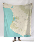 Morro Bay CA Modern Wave Blanket