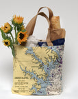 Annapolis, MD Nautical Chart Tote