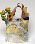 San Diego, CA Nautical Chart Tote