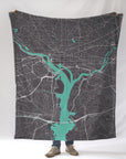 Washington D.C New Map Style Blanket