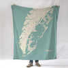 Eastern Shore of Virginia Sea Glass Blanket