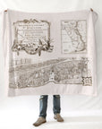 Early Plans of St. Augustine FL Antique Blanket