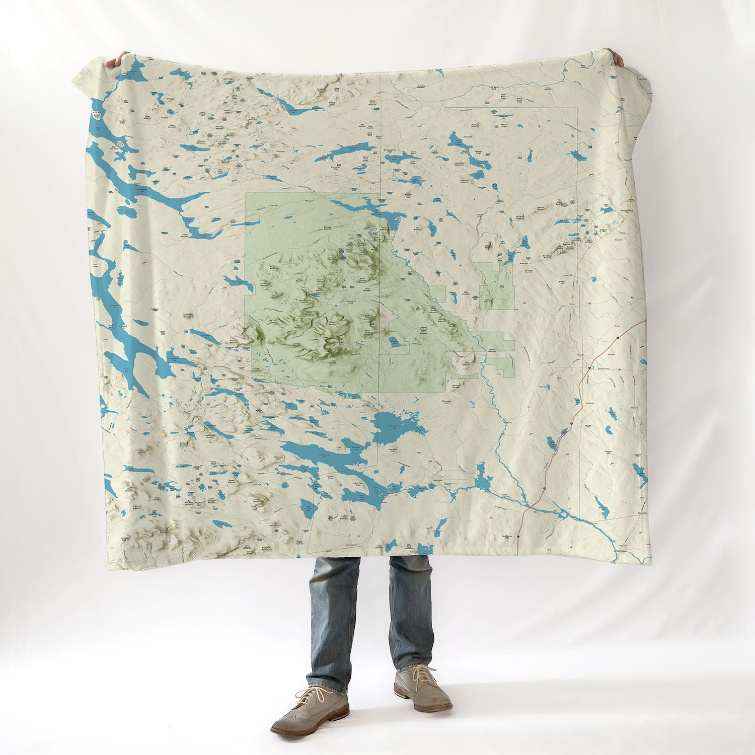 Mt. Katahdin ME Charted Territory Blanket