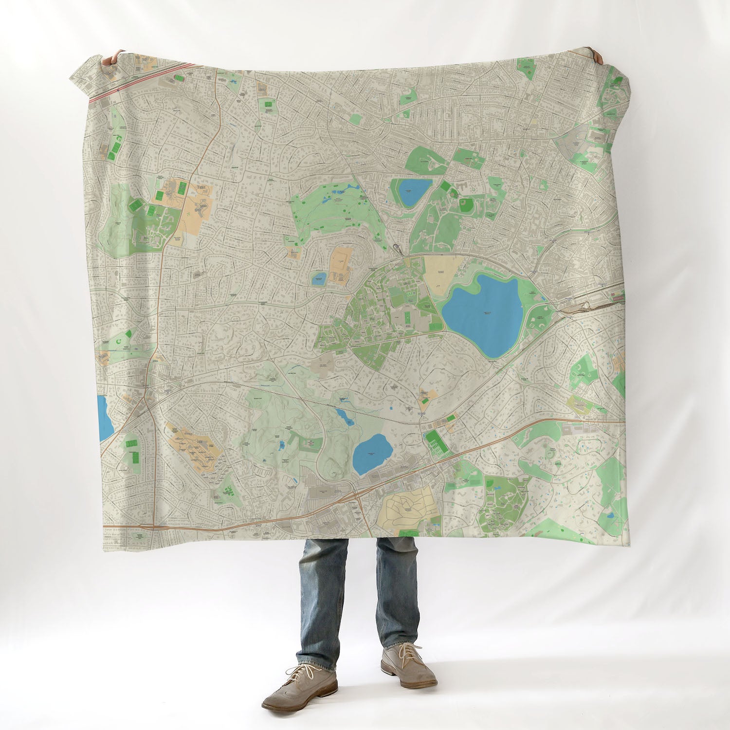 Boston College Hill Map Blanket