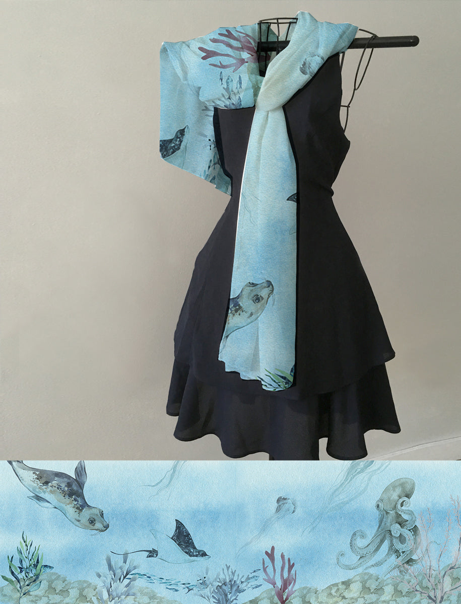 Sea Creatures Scarf