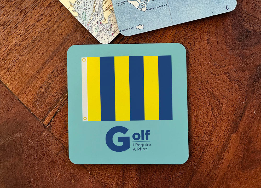 Nautical Flag Coaster - ‘G’ Golf
