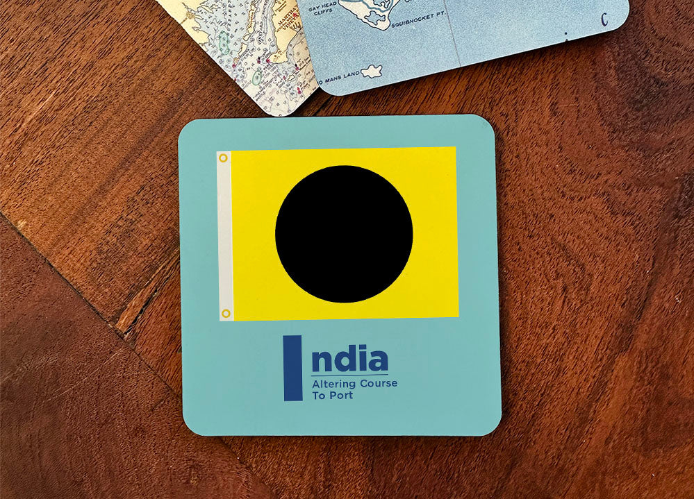 Nautical Flag Coaster - ‘I’ India