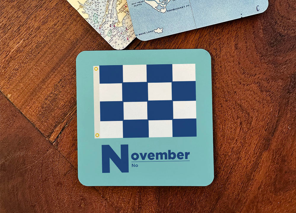 Nautical Flag Coaster - ’N’ November
