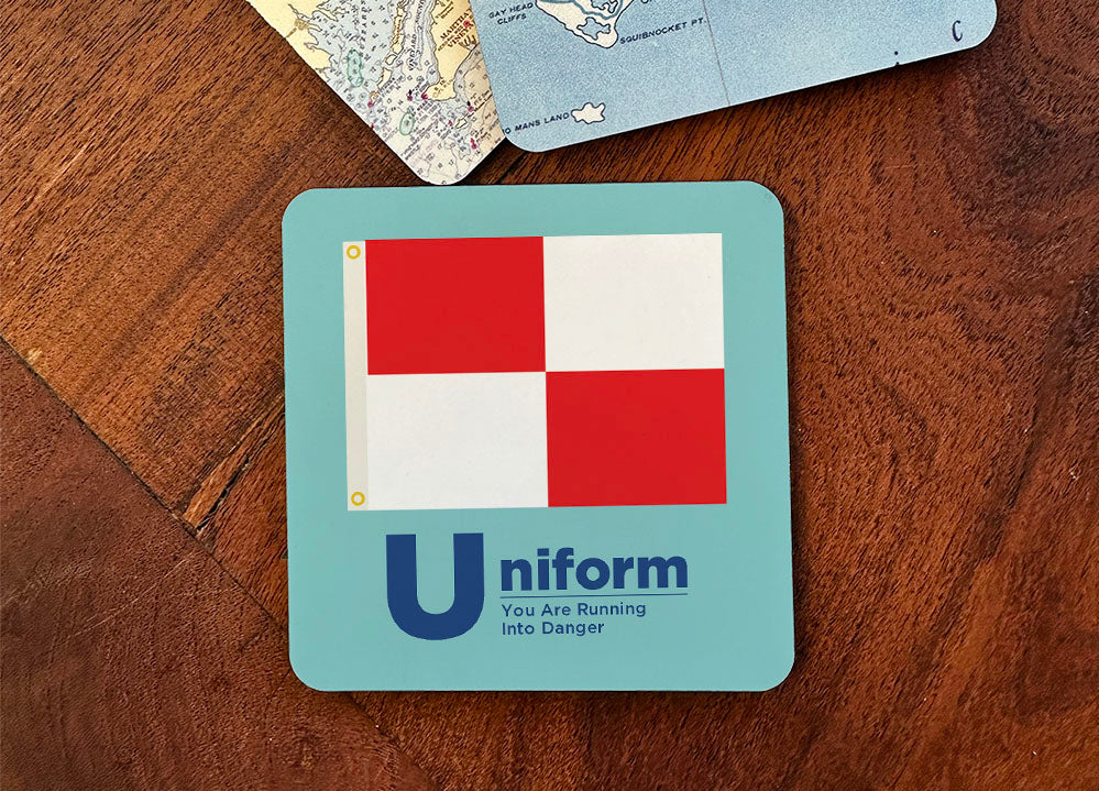 Nautical Flag Coaster - ‘U’ Uniform