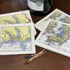 16-Pack Paper Cocktail "Mapkins" Wholesale - Maritime Tribes USA