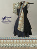 Alphonse Mucha scarf decorative panel featuring an Art Nouveau composition with flowing lines and ornate detail