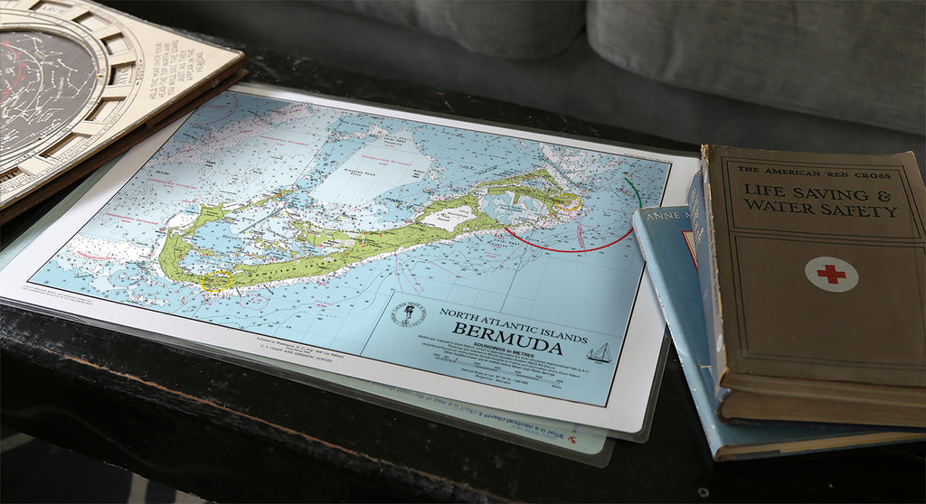 Imray's Bermuda Nautical Chart (with NO insets) Placemat
