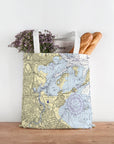 Marina Bay, Quincy  MA Nautical chart Tote