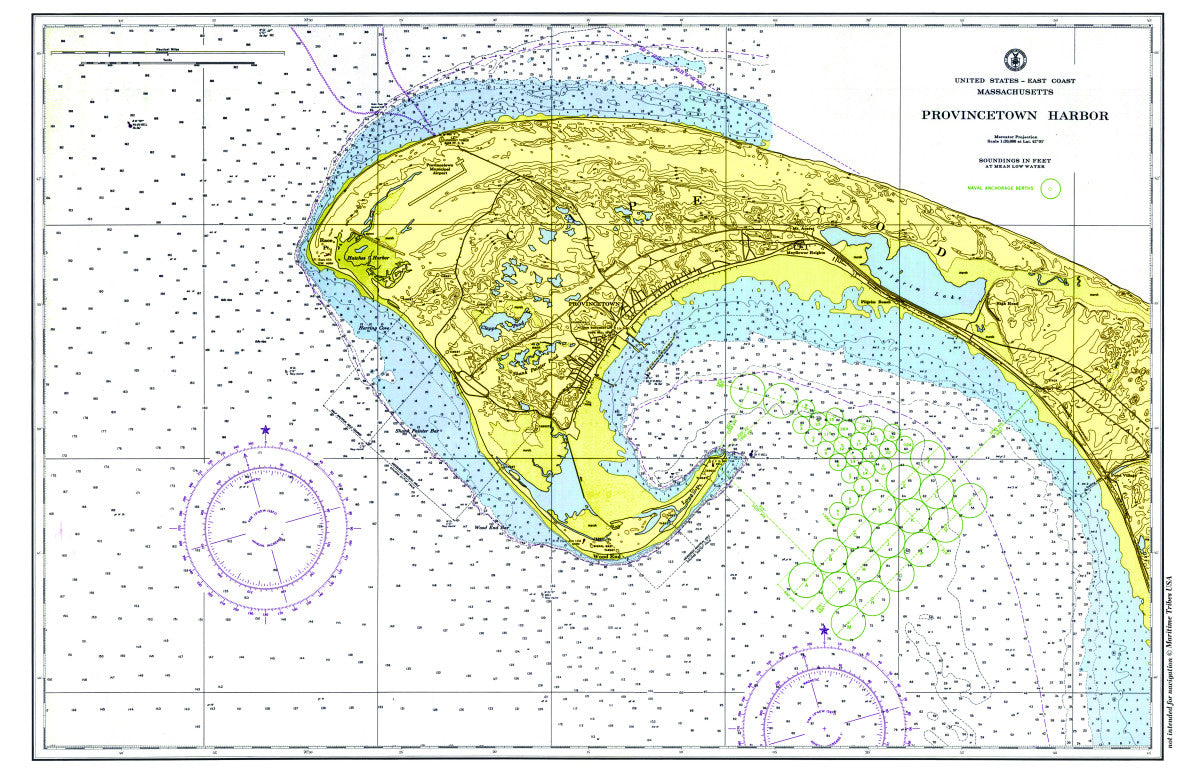 Provincetown, MA Nautical Chart Placemat