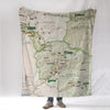 Sequoia National Park Map Blanket – Ultra-Soft Throw – Official Map National Park Gift