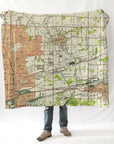 Williamsville, New York Vintage Map Blanket