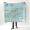 British Virgin Islands Imray Chart Blanket