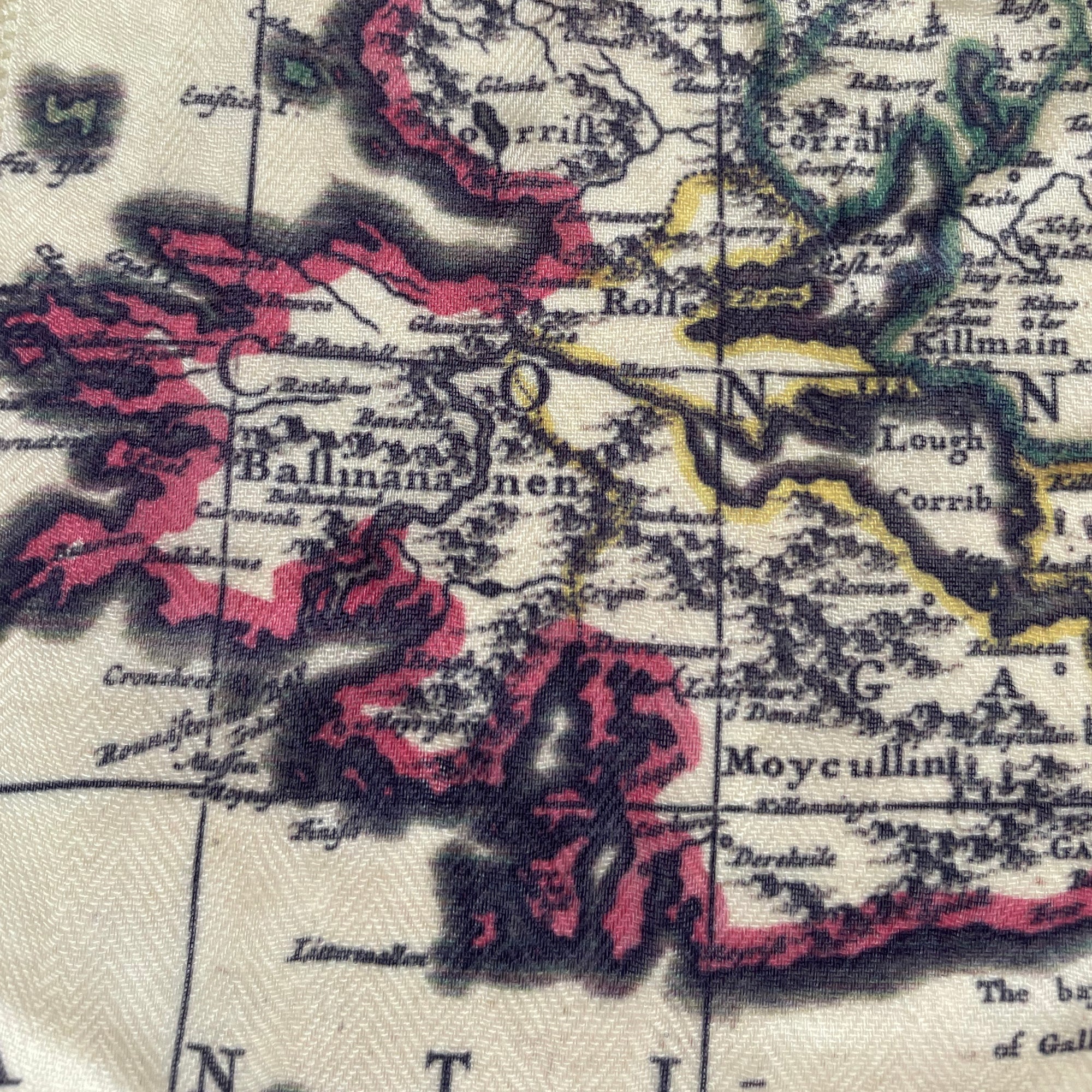 Ireland Vintage Map Scarf