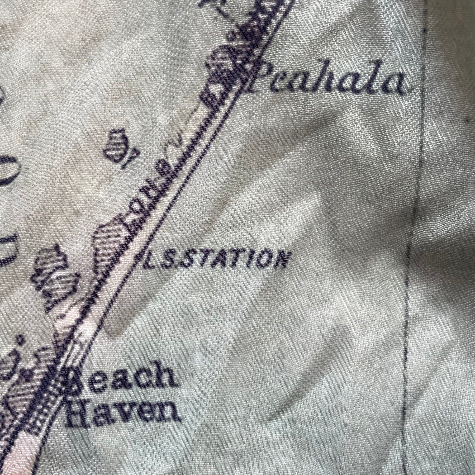 New Jersey Shore Vintage Map Scarf