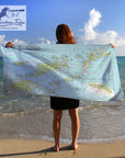 British Virgin Islands Chart Towel