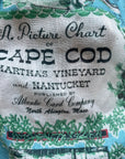 Cape Cod & The Islands, Vintage Pictorial Map Scarf