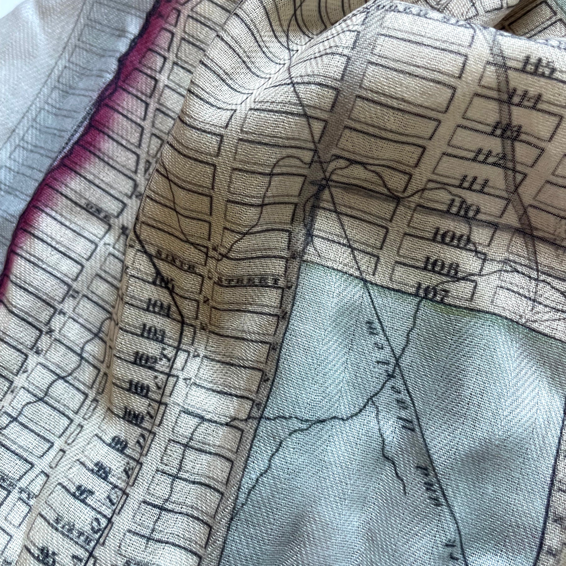 Manhattan Vintage Map Scarf