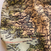 Map-themed tie with vintage design