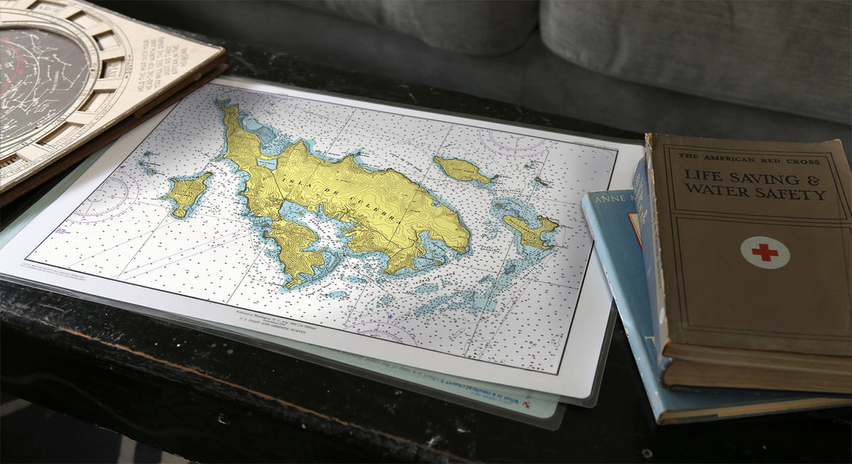Isla De Culebra, PR Nautical Chart Placemat
