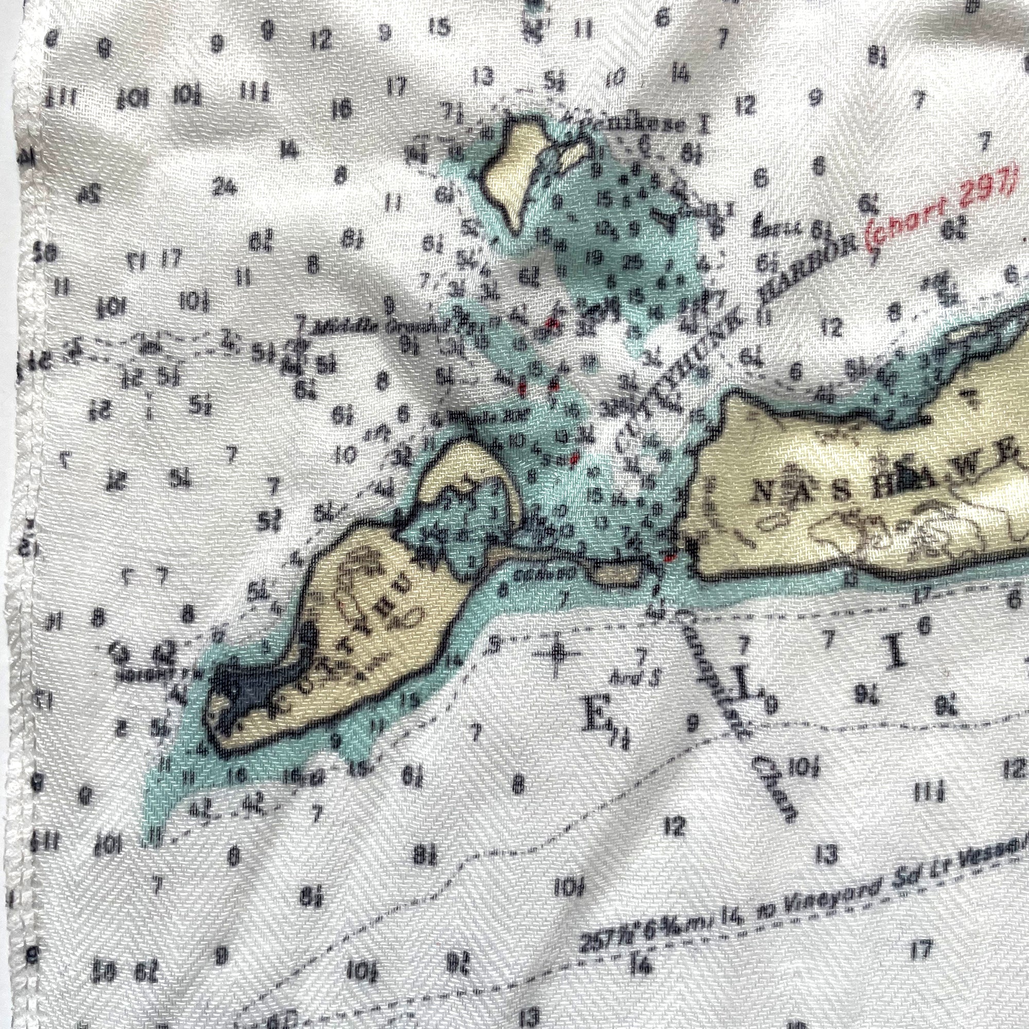 Buzzards Bay Vintage Chart Scarf