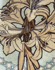 Fine art fashion scarf designed with elegant vintage poster styling