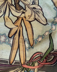 Illustrated scarf inspired by historic European decorative art traditions