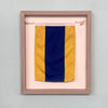 "D" Nautical Flag in Glass-Free Shadow Box Frame