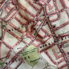 Close-up of an old map with streets and landmarks labeled