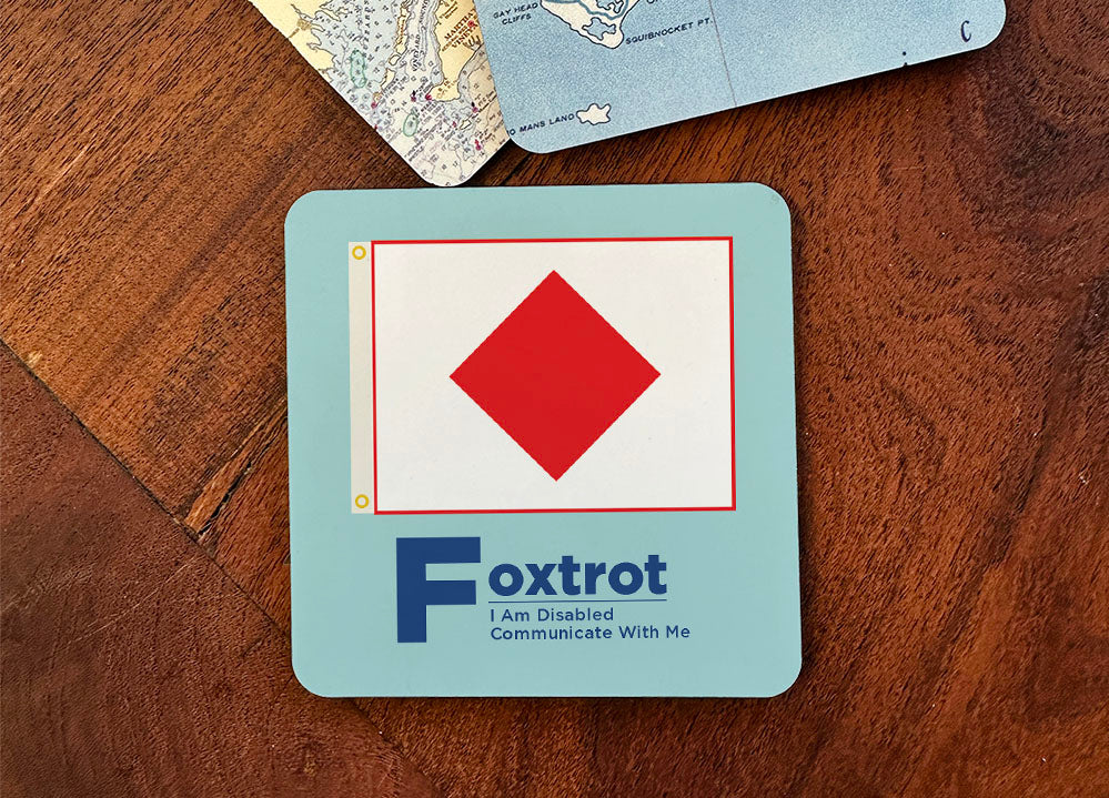 Nautical Flag Coaster - ‘F’ Foxtrot