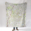 Personalized Map Blanket, with heart