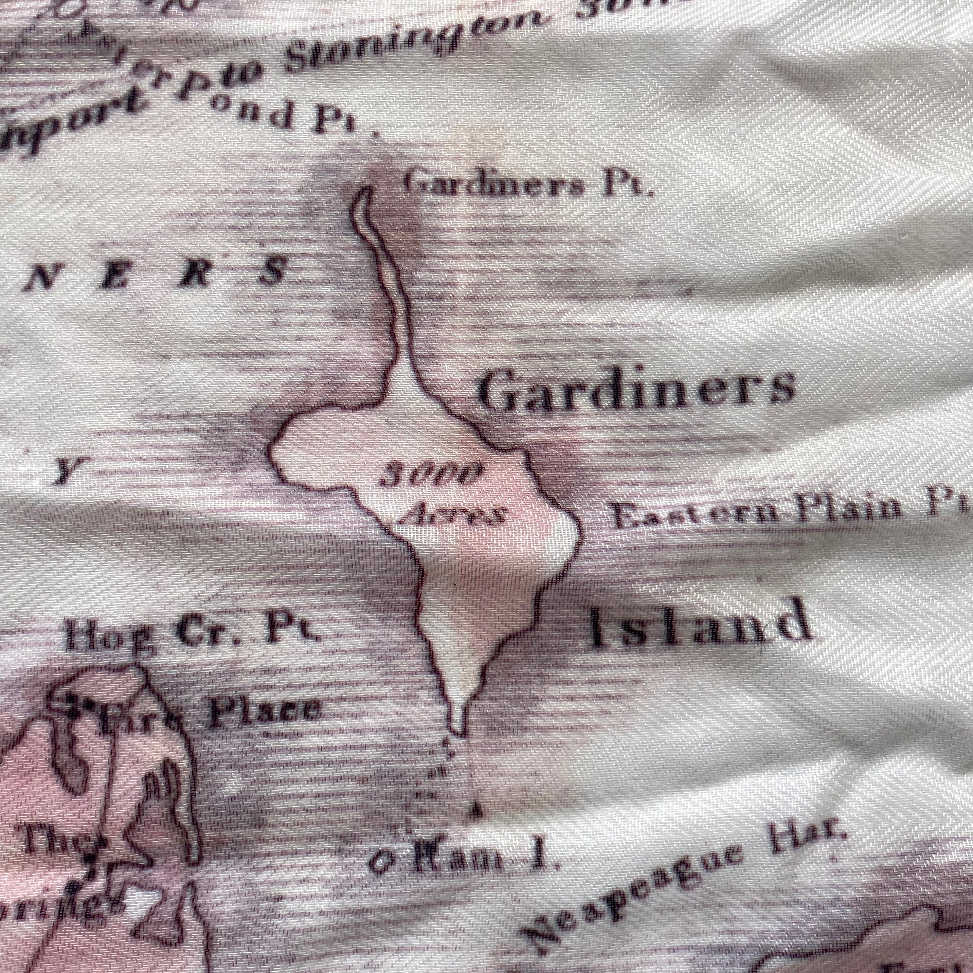 Long Island, NY Vintage Map Scarf