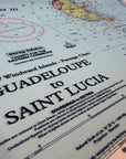 Guadeloupe to St. Lucia Nautical Chart Wall Scroll