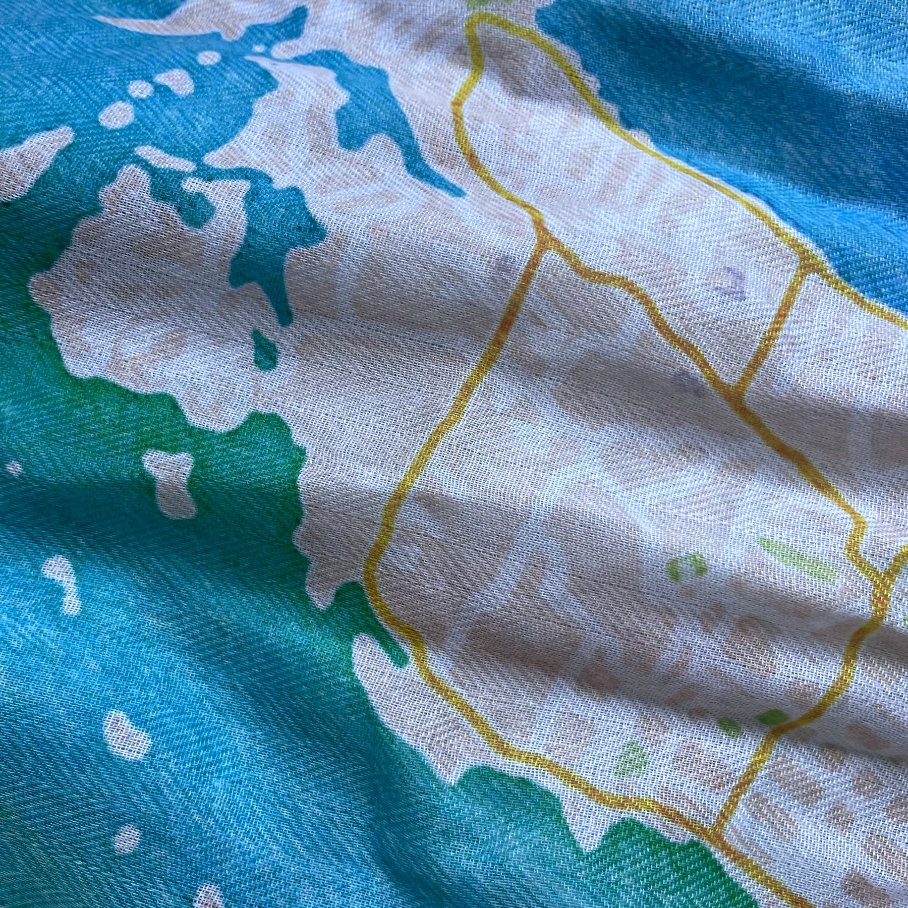 Bermuda Watercolor Map Scarf