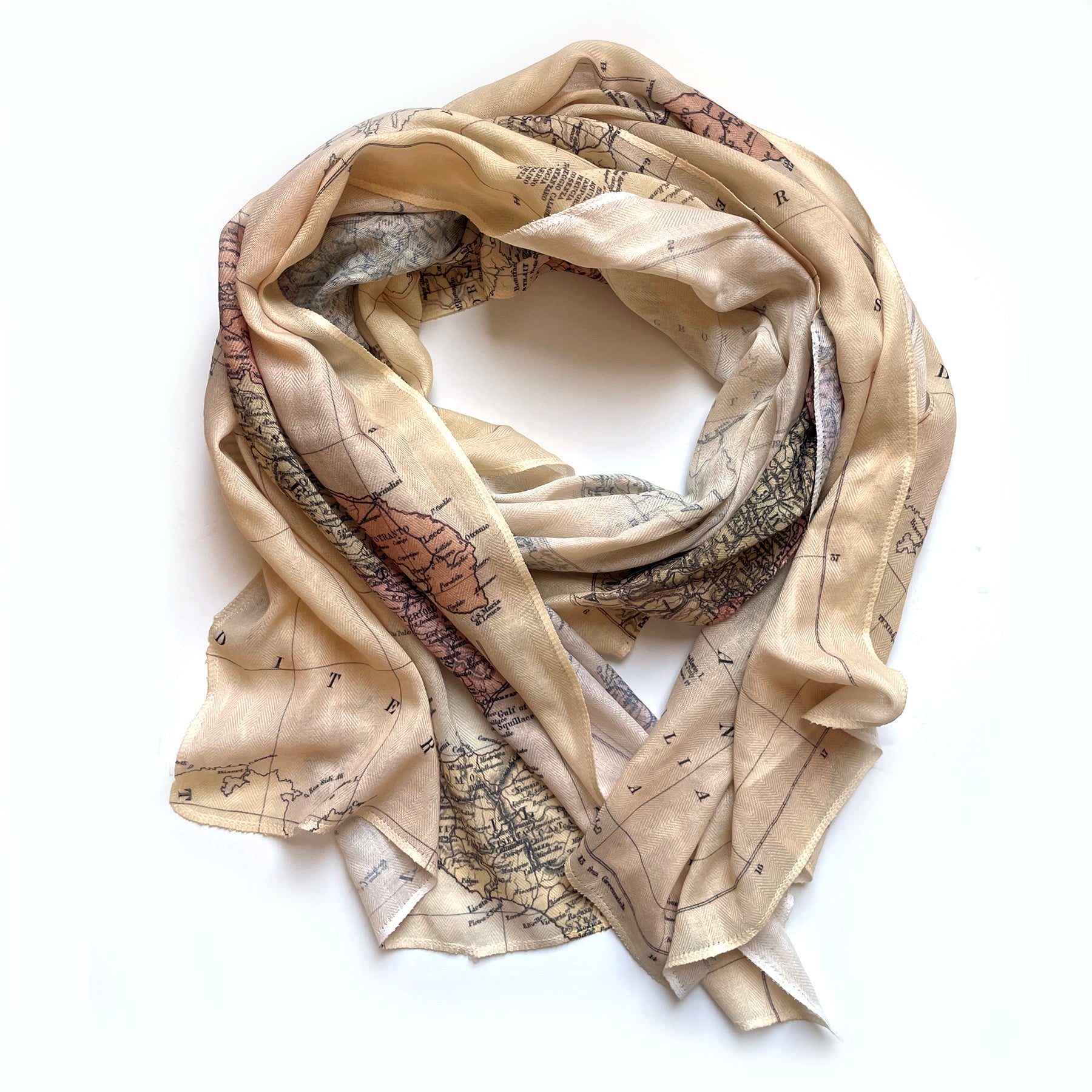 Italy Vintage Map Scarf