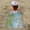 Lake Champlain Vintage Map Sport Towel – Vermont & New York