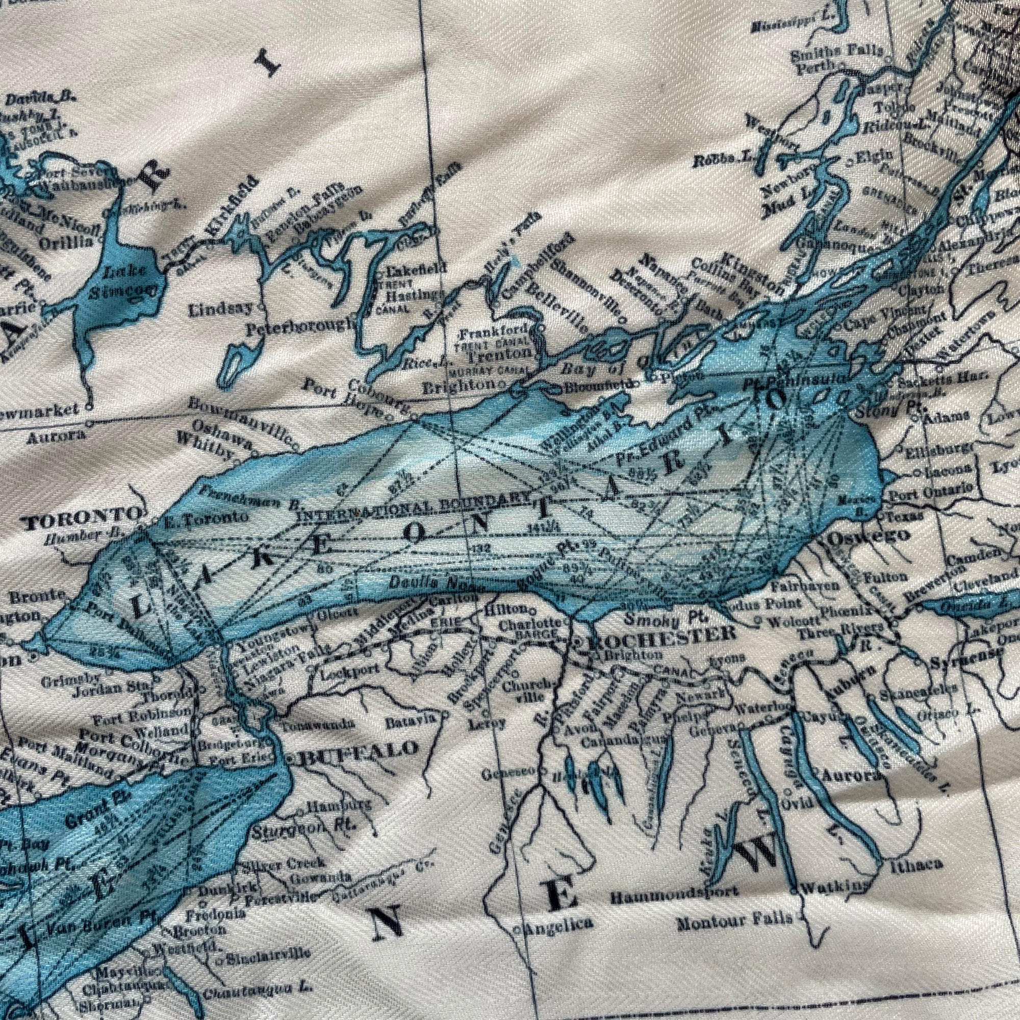 Great Lakes Antique Map Scarf