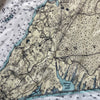 Detailed nautical map Buzzards Bay scarf close up
