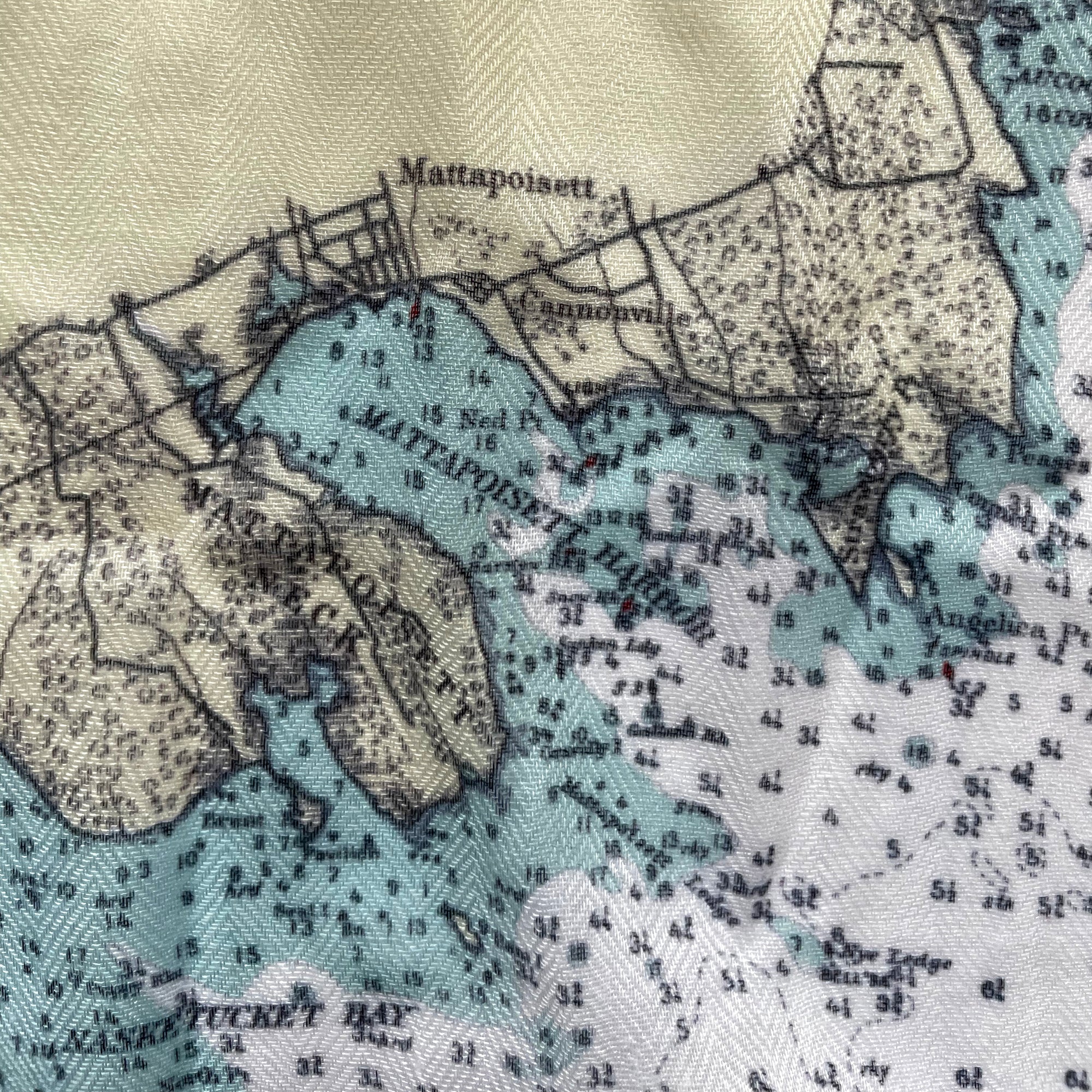 Buzzards Bay Vintage Chart Scarf