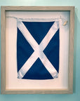 "M" Nautical Flag in Glass-Free Shadow Box Frame
