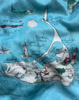Cape Cod & The Islands, Vintage Pictorial Map Scarf