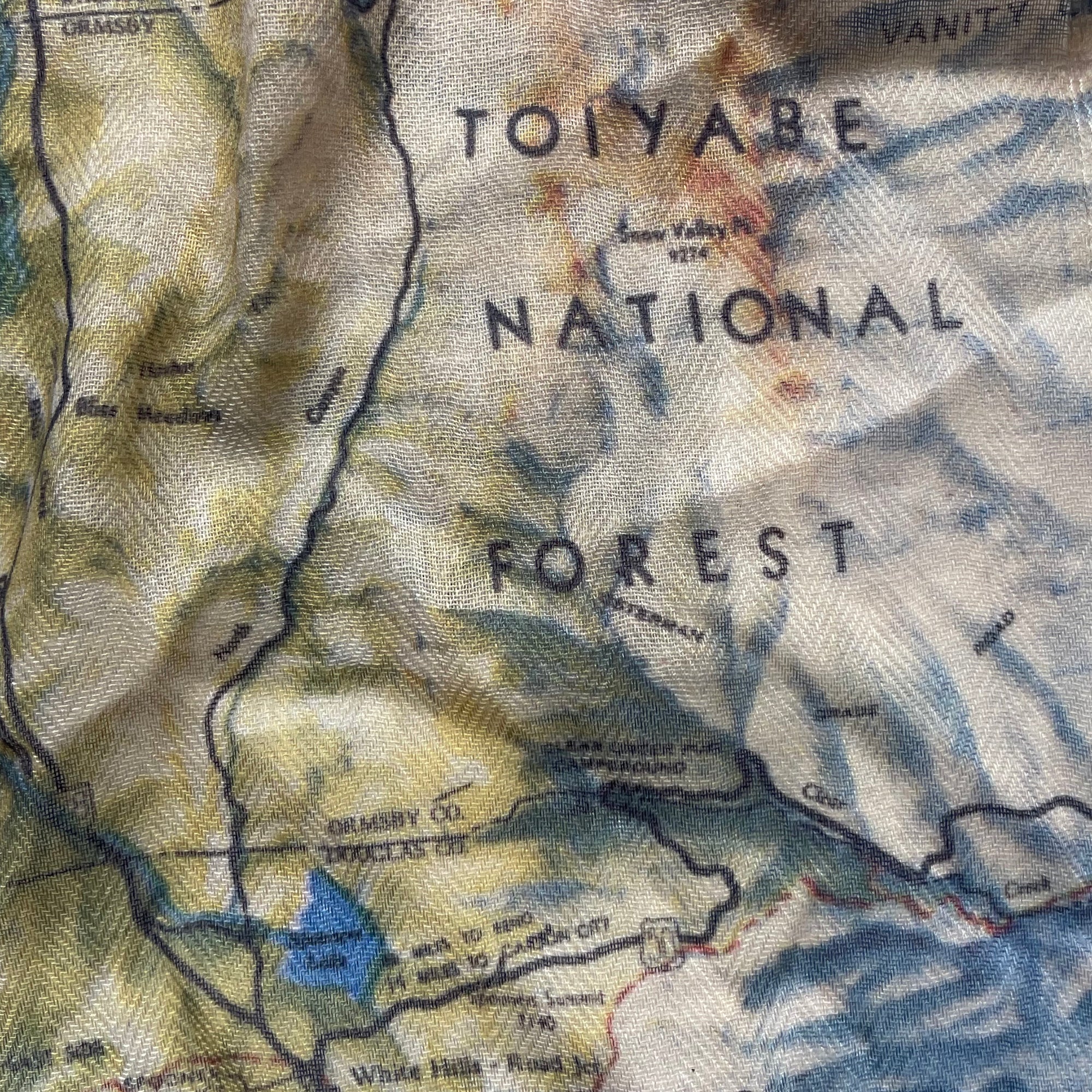 Lake Tahoe Vintage Map Scarf